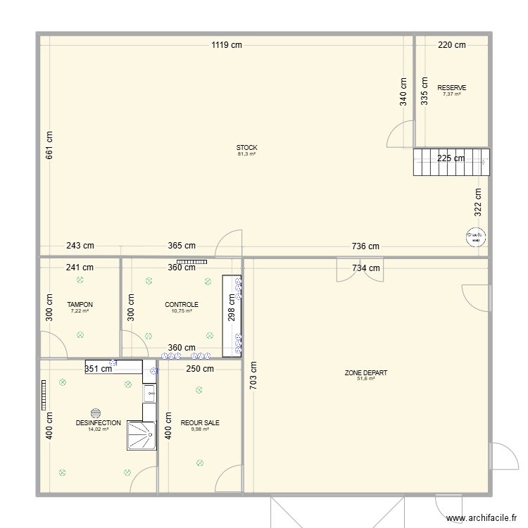 caen. Plan de 7 pièces et 182 m2