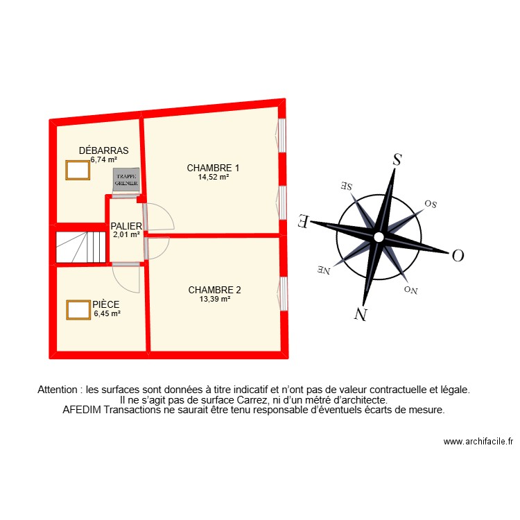BI 28608-. Plan de 18 pièces et 137 m2