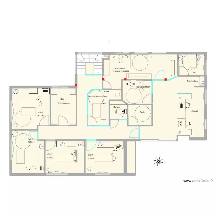 Leroux Barth version 8. Plan de 13 et 162 m² Leroux Barth version 8. Plan de 13 et 162 m²