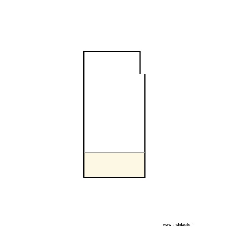 salle d'attente. Plan de 1 pièce et 1 m2