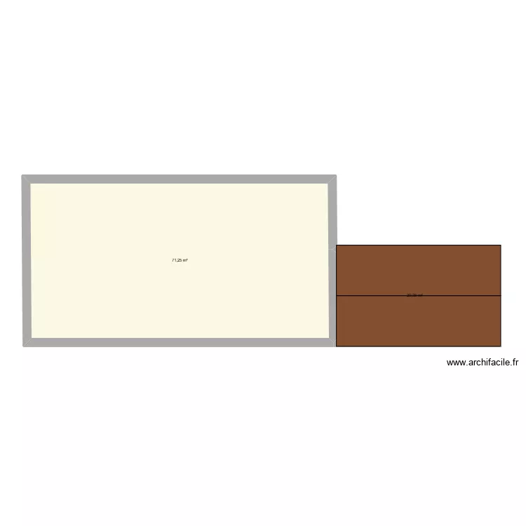 maison. Plan de 2  et 92 m²