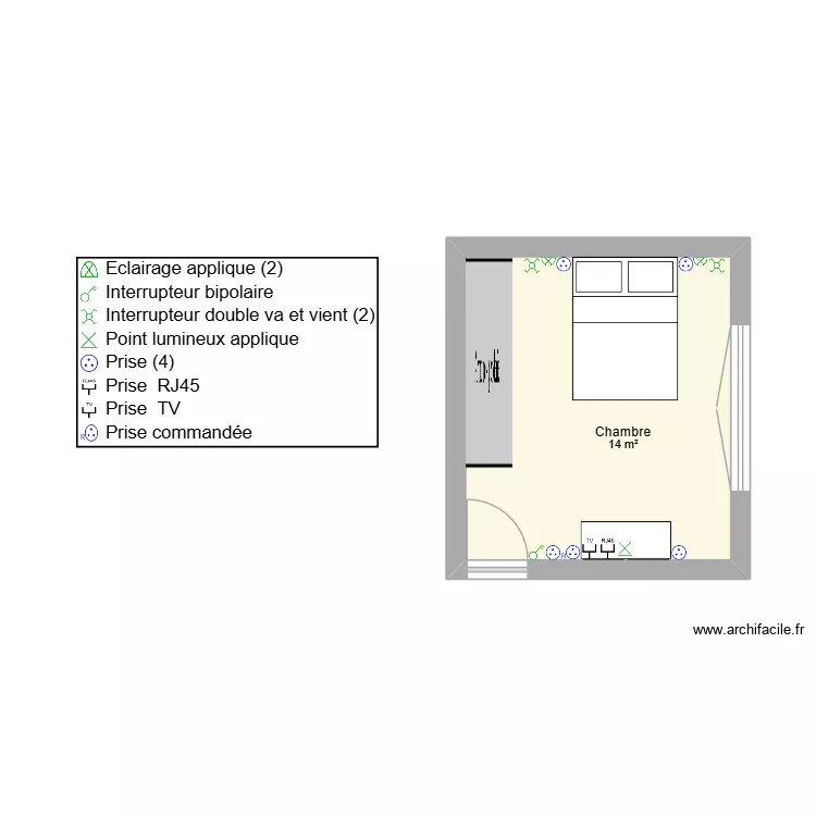 Ma Chambre. Plan de 