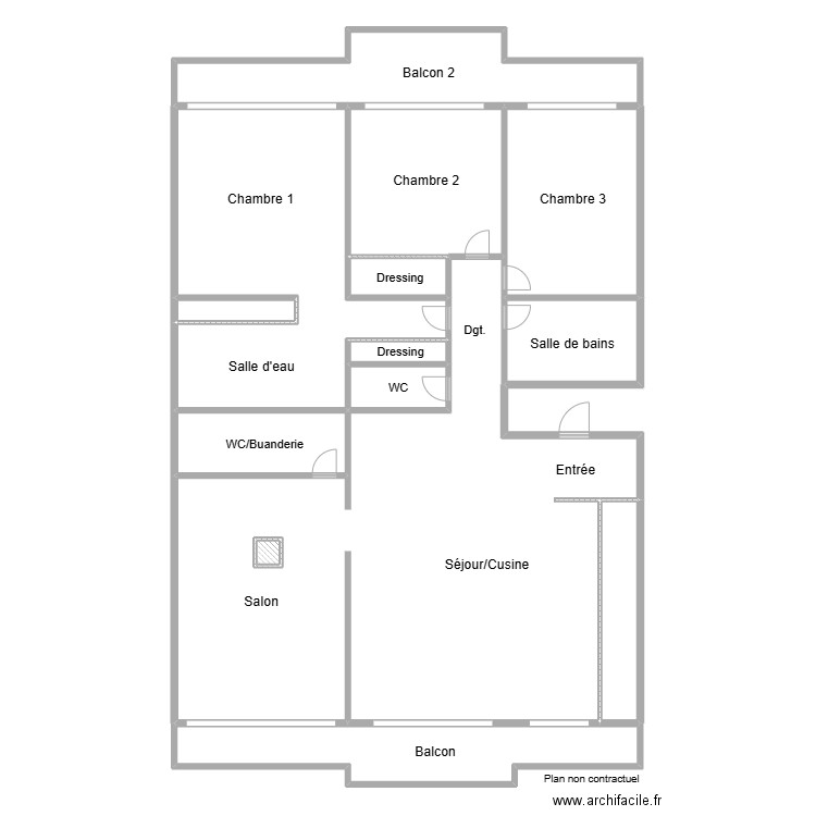 jahn. Plan de 14 pièces et 343 m2