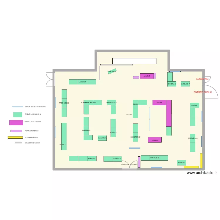 PLAN SALLE ST JUST 2025. Plan de 