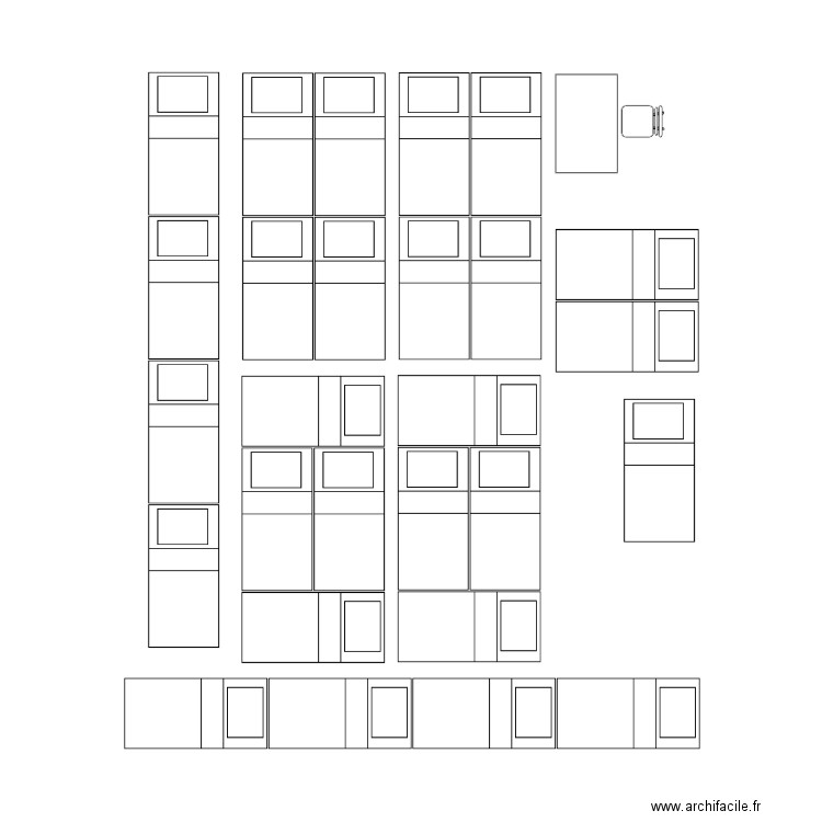 Dortoir. Plan de 0 pièce et 0 m2
