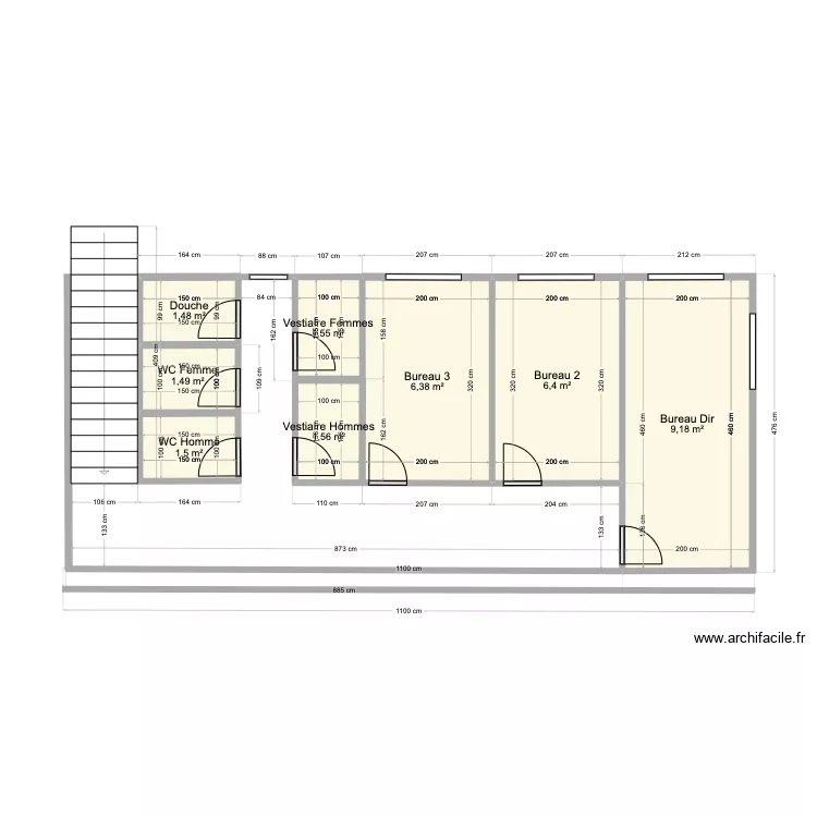 Bureau Snoop version 1. Plan de 