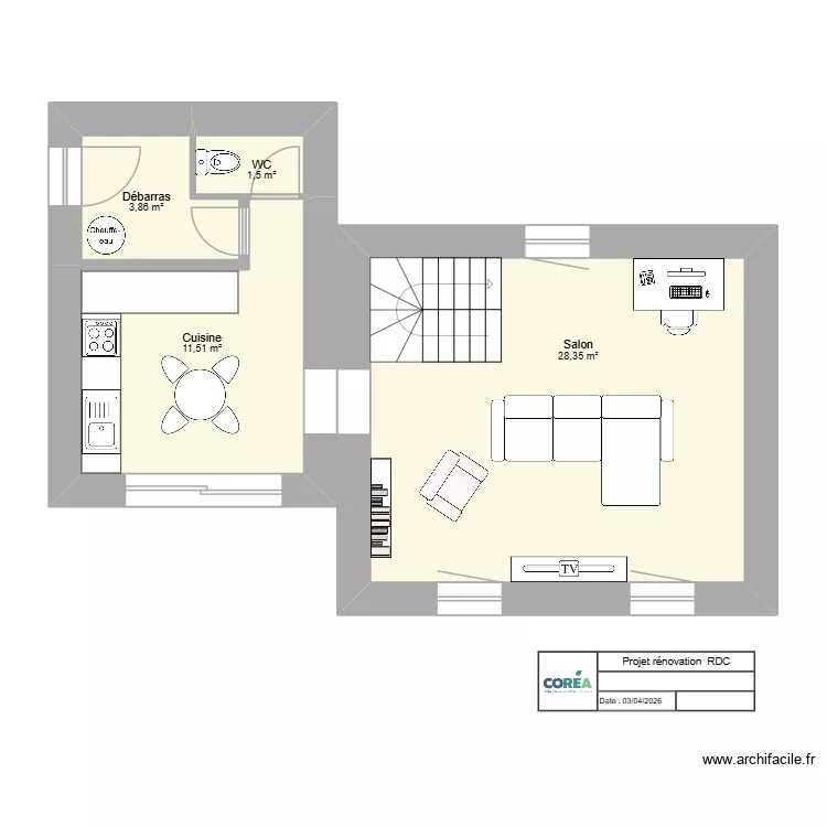 LOUIS P1. Plan de 8 et 92 m² LOUIS P1. Plan de 8 et 92 m²