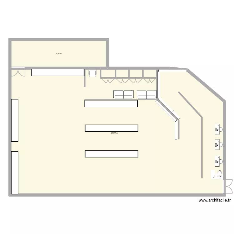 ADOC. Plan de 2  et 293 m²