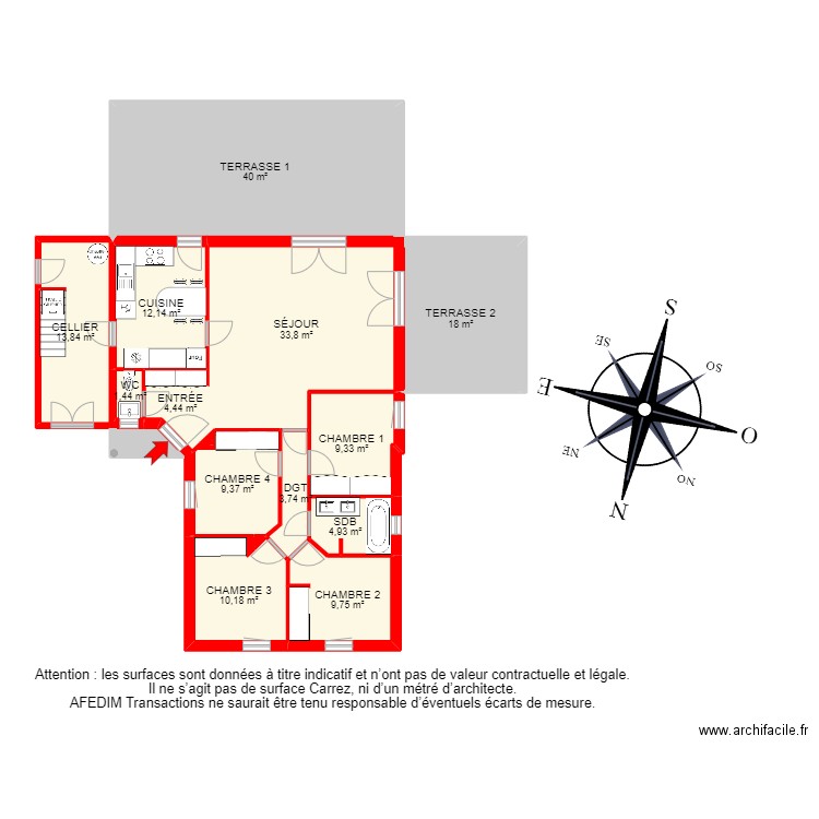 BI20201 -. Plan de 18 pièces et 206 m2