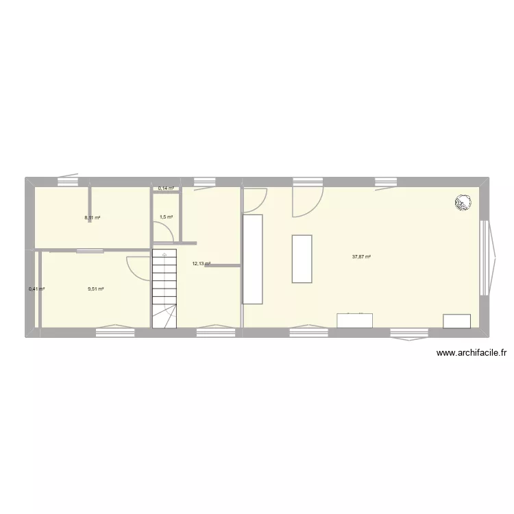Kersaby nu. Plan de 7 Pièces et 70 m²