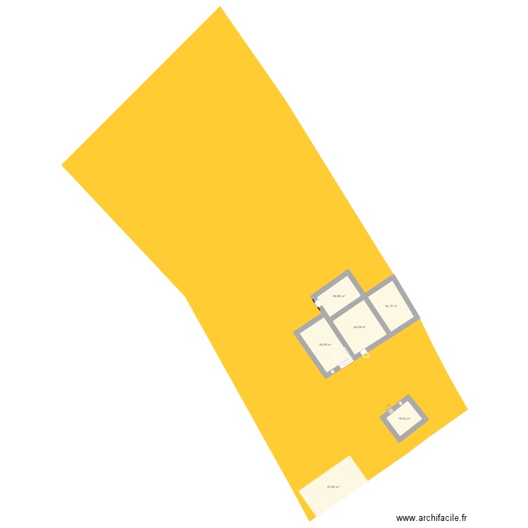 garage. Plan de 6 pièces et 210 m2