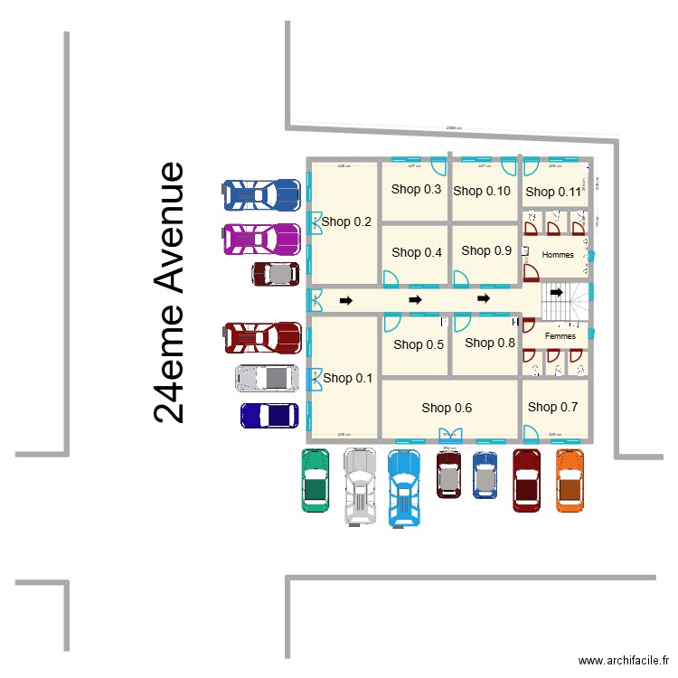 Yannick buyenzi rez de chaussee2911. Plan de 20 pièces et 291 m2
