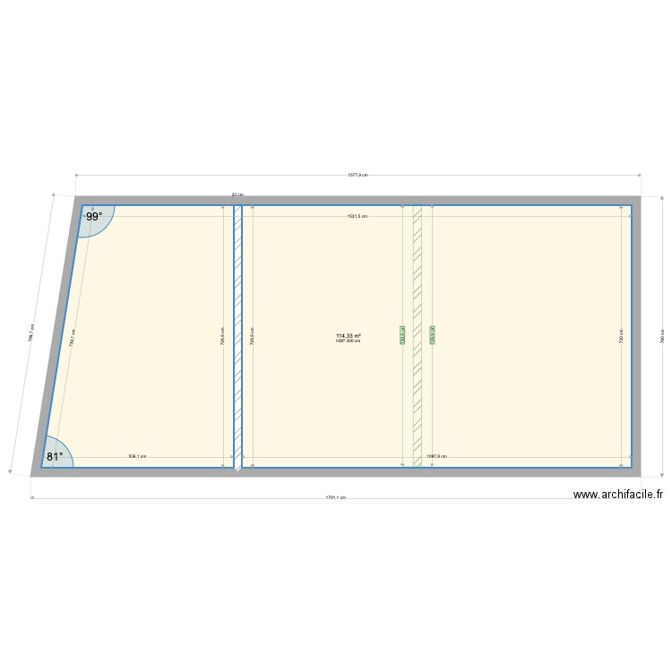 michel. Plan de 1 pièce et 114 m2