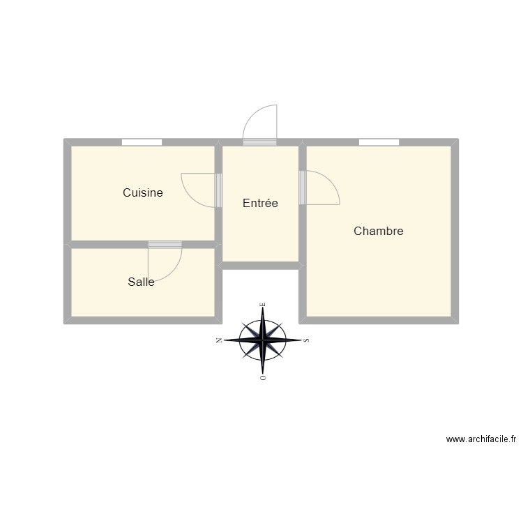 PLAN 2404 MICHAUD RDC. Plan de 4 pièces et 13 m2