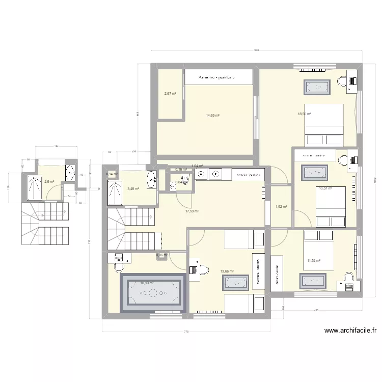 ETAGE DELORY. Plan de 