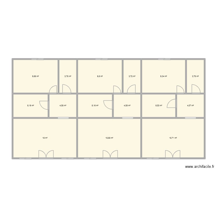 b VENDRE. Plan de 15 pièces et 115 m2