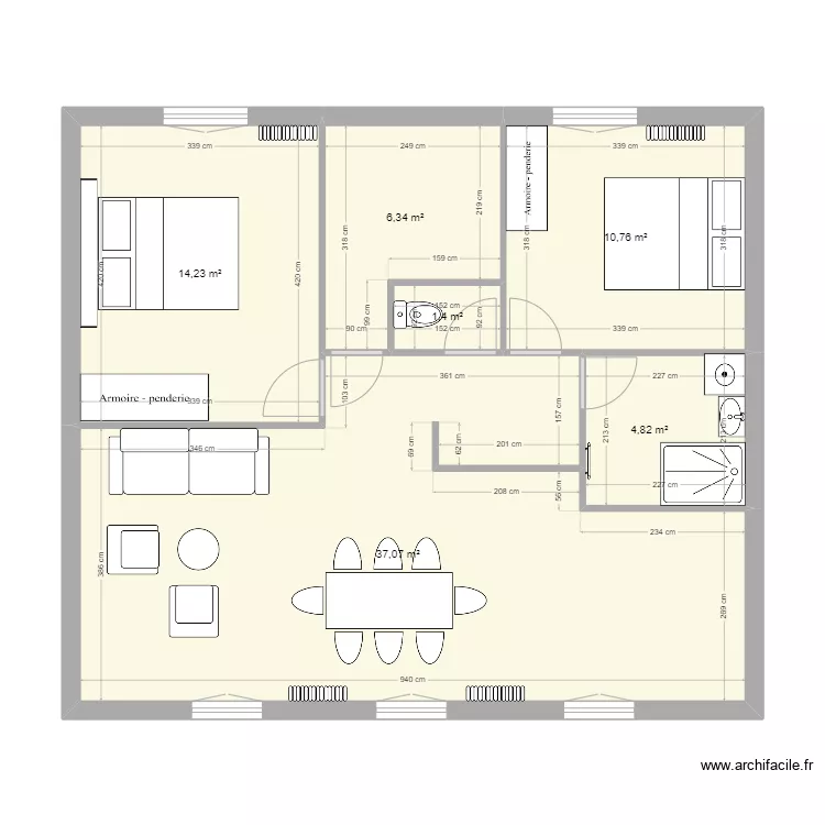 Saint joseph R+1 // V3. Plan de 