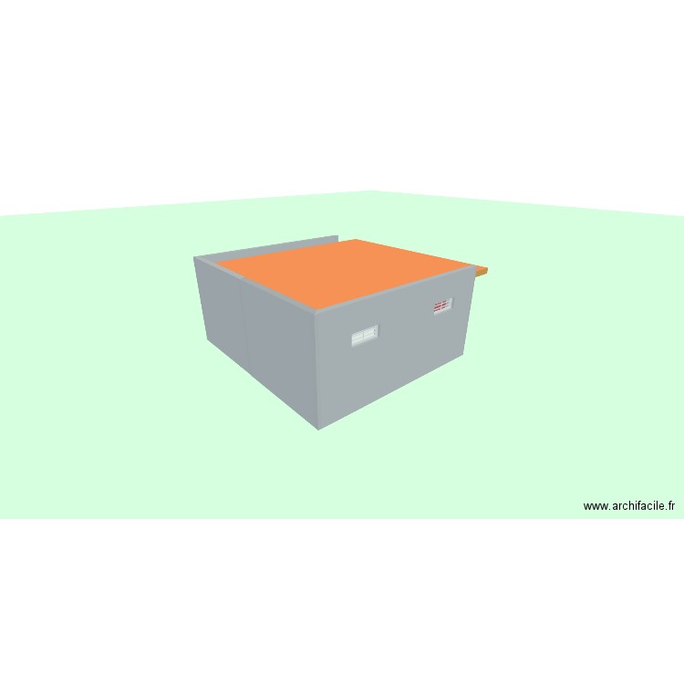 PLan Haja2. Plan de 2 pièces et 39 m2