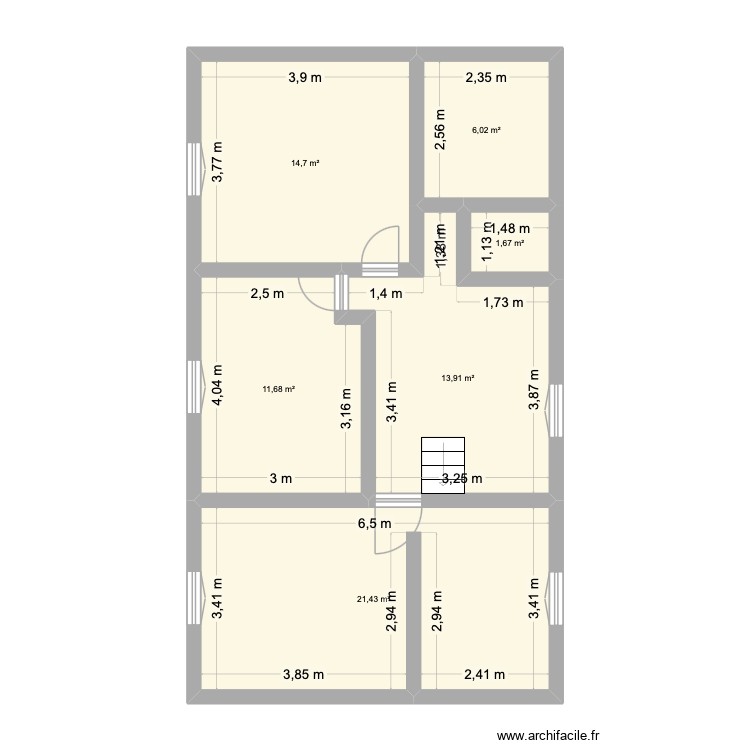 Etage La Vernelle. Plan de 0 pièce et 0 m2