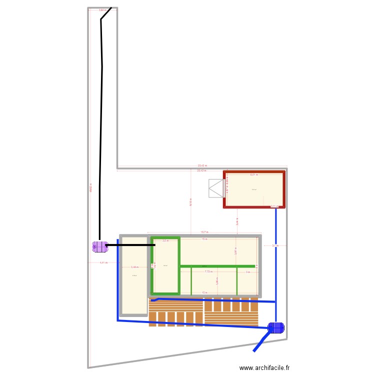 terrain camille 10. Plan de 4 pièces et 221 m2