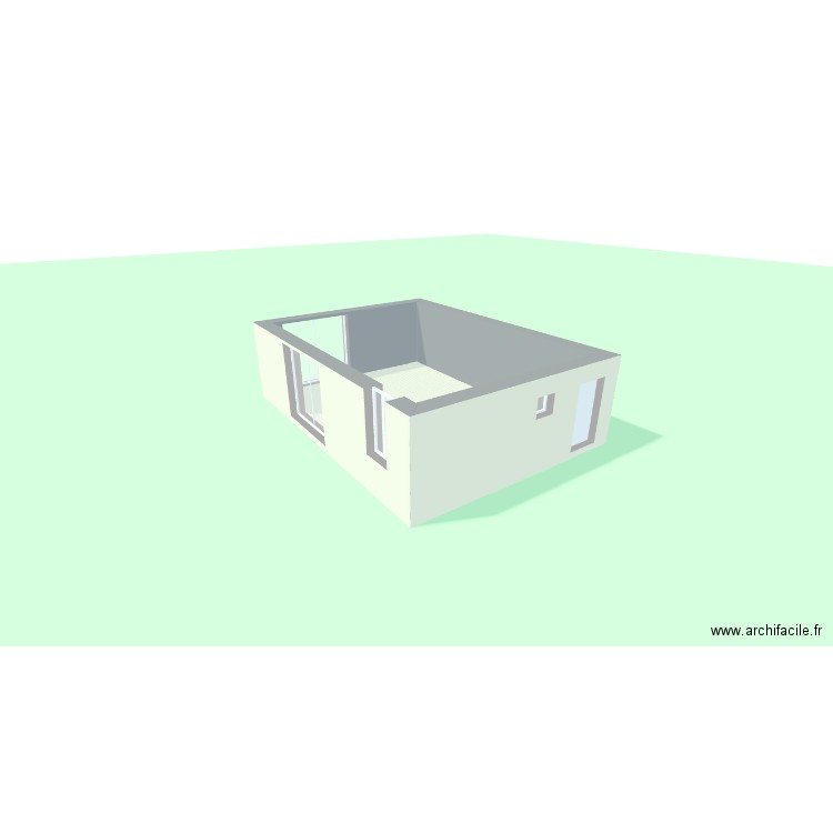 Pascal. Plan de 1 pièce et 50 m2