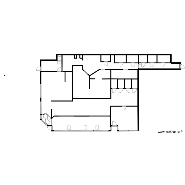 Restaurant Fecamp. Plan de 17 pièces et 205 m2
