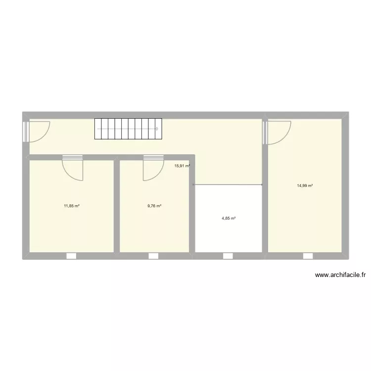 Maison brocoli étage. Plan de 5 Pièces et 64 m² Maison brocoli étage. Plan de 5 Pièces et 64 m²