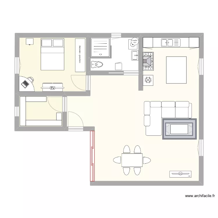 Projet Habitation finalis&eacute;. Plan de 