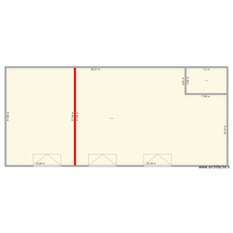 AGC23. Plan de 2 pièces et 691 m2