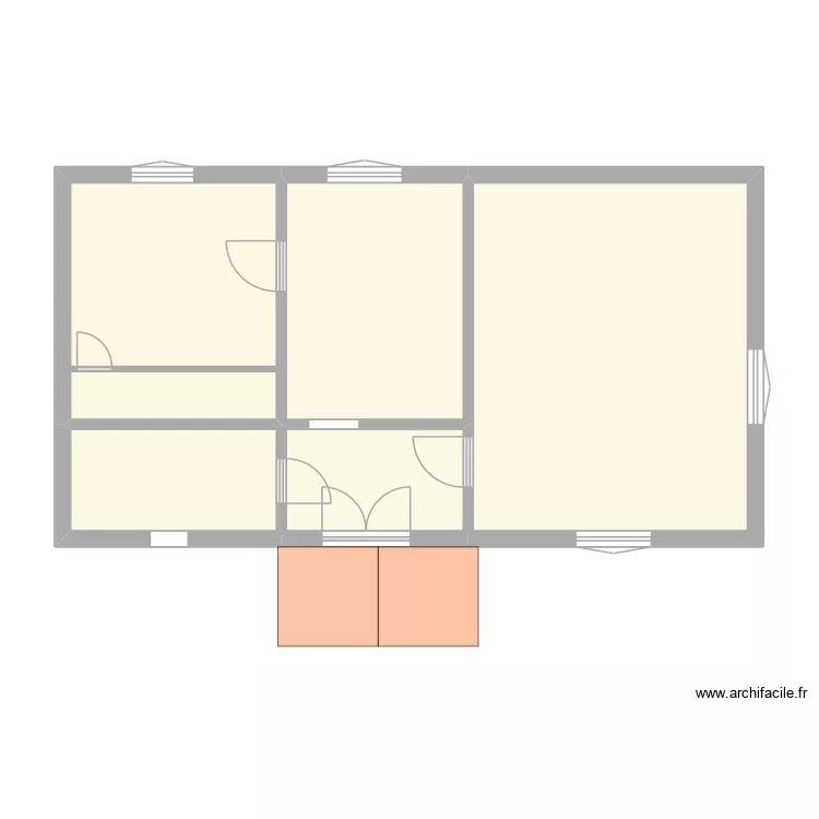 NOUVELLE MAISON. Plan de 6  et 57 m²