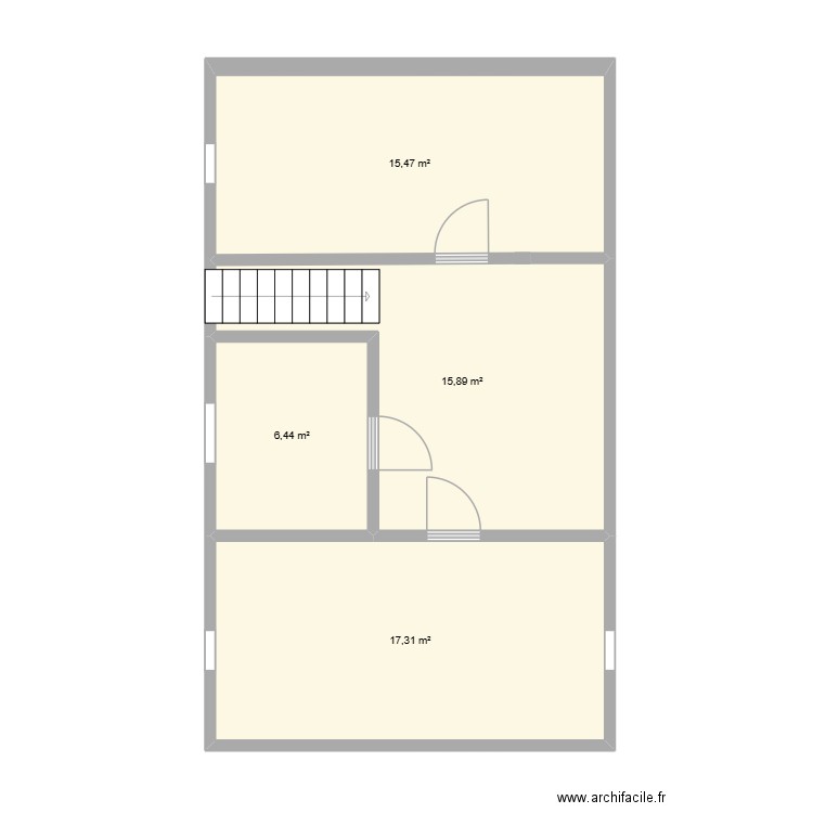 pordic haut. Plan de 4 pièces et 55 m2