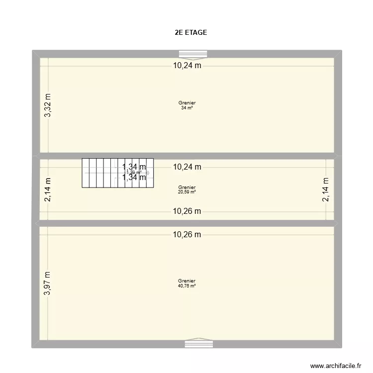 ROBERT. Plan de 17  et 285 m²