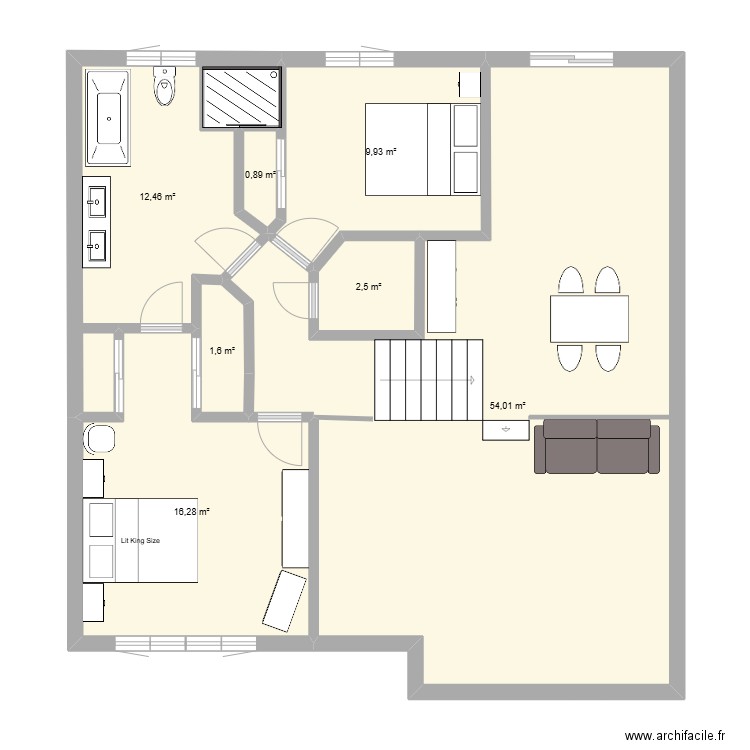 7016_02. Plan de 7 pièces et 98 m2