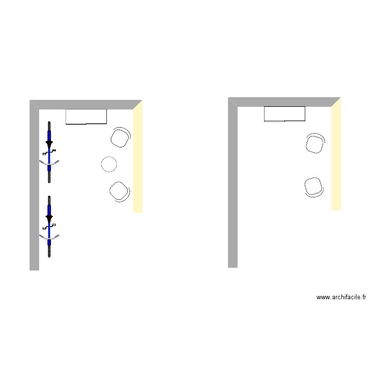 petit showroom. Plan de 0 pièce et 0 m2