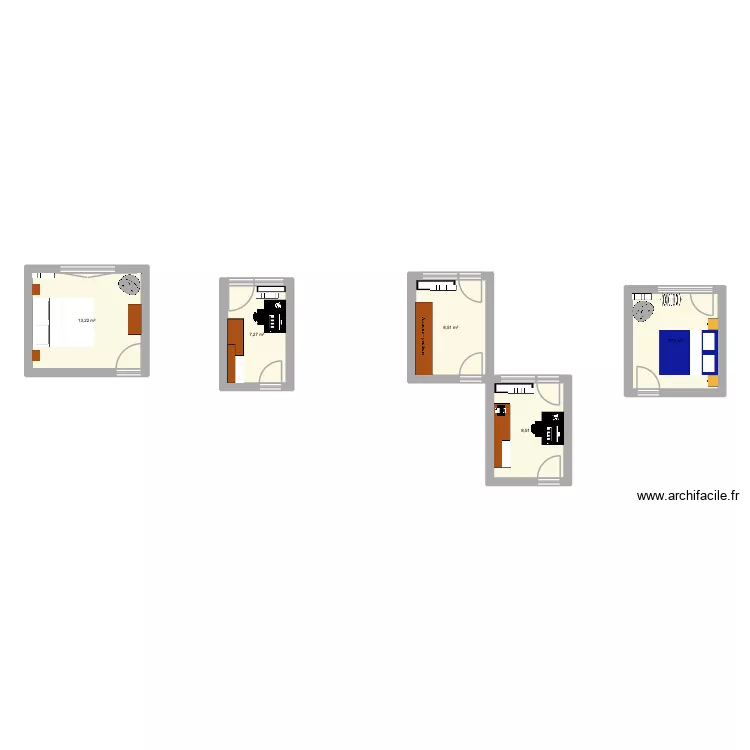 Ann Barnett. Plan de 5 et 48 m² Ann Barnett. Plan de 5 et 48 m²