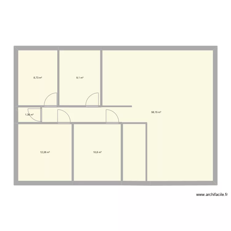 maison vis. Plan de 6  et 98 m²