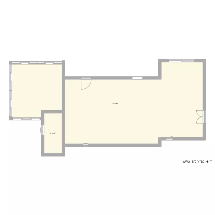livinhac. Plan de 2 Pièces et 110 m²