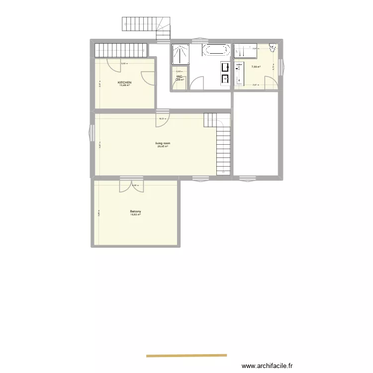 house SDB. Plan de 5 et 67 m² house SDB. Plan de 5 et 67 m²