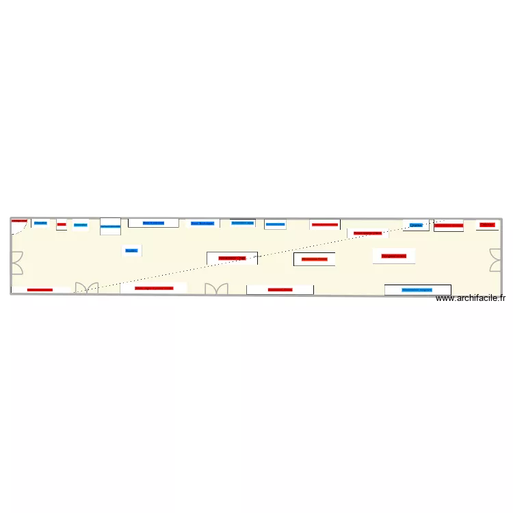 Plan de masse Animalerie Chatou. Plan de 1  et 299 m²