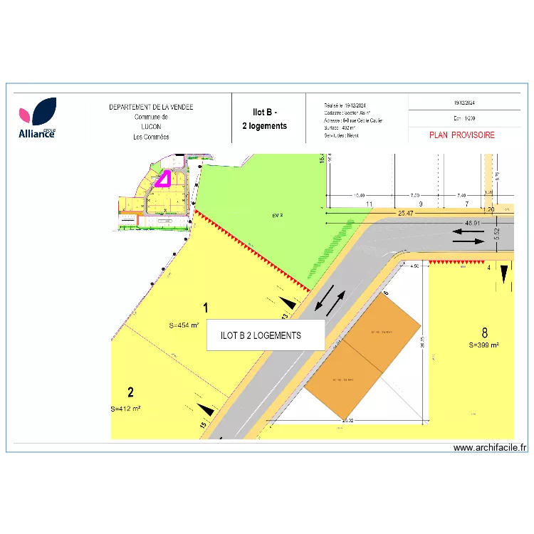 LUCON - clos de lobélie - logement PSLA. Plan de LUCON - clos de lobélie - logement PSLA. Plan de