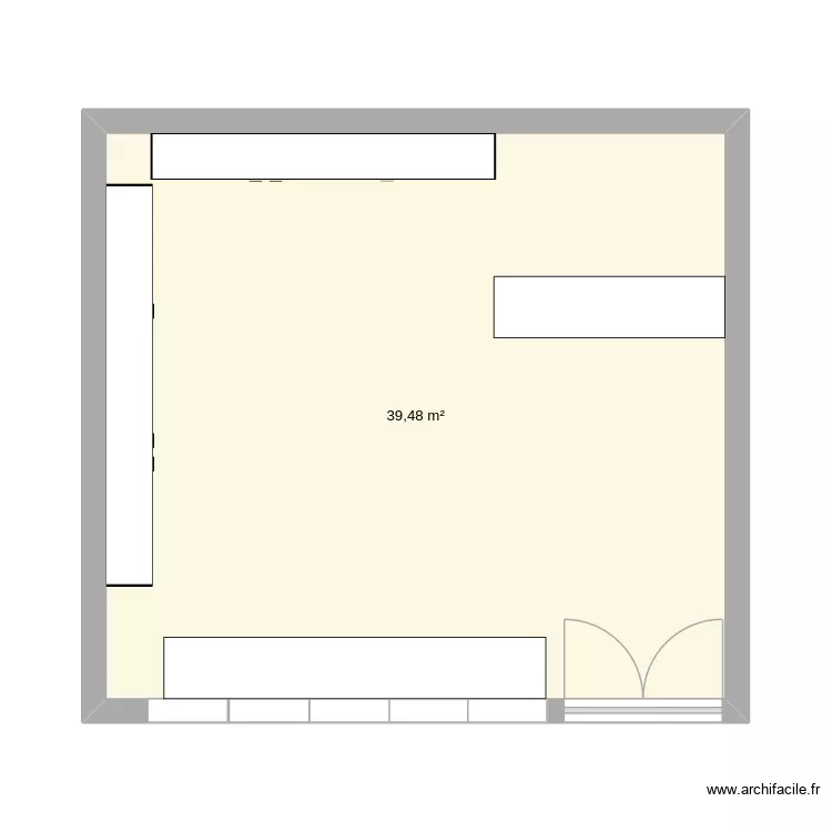 gabriel. Plan de 1 pièce et 39 m²