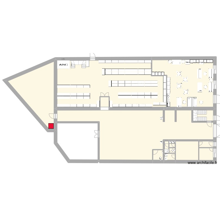 jed yard rdc wc vestiaire. Plan de 13 pièces et 582 m2