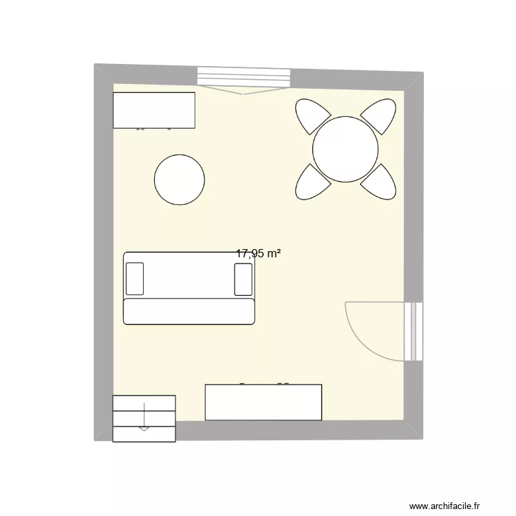 Chambre. Plan de 1 et 18 m² Chambre. Plan de 1 et 18 m²