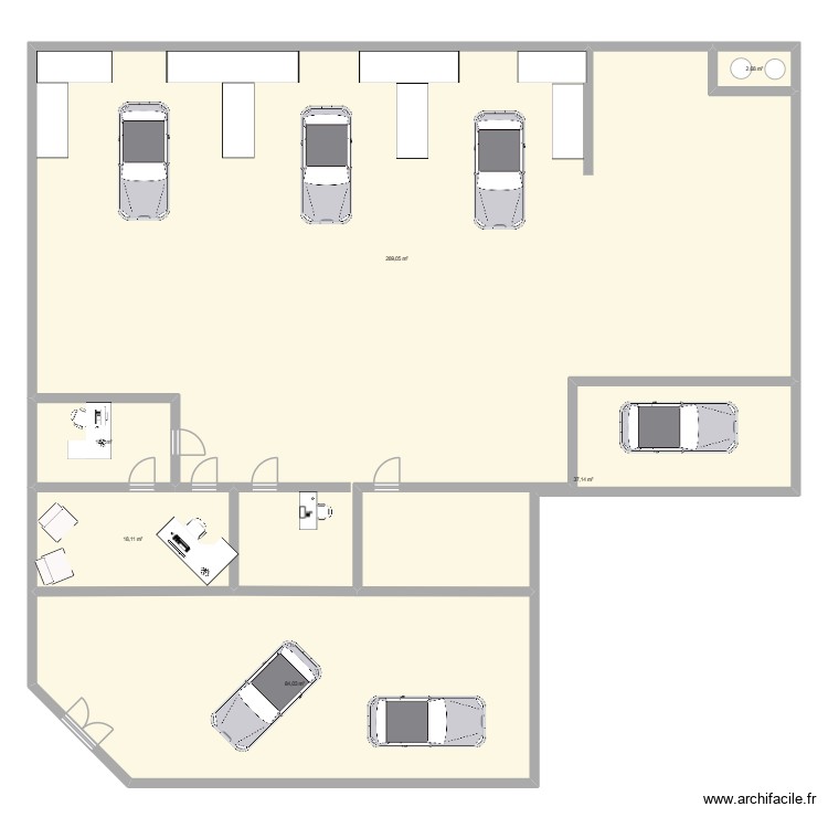 plant garage. Plan de 0 pièce et 0 m2