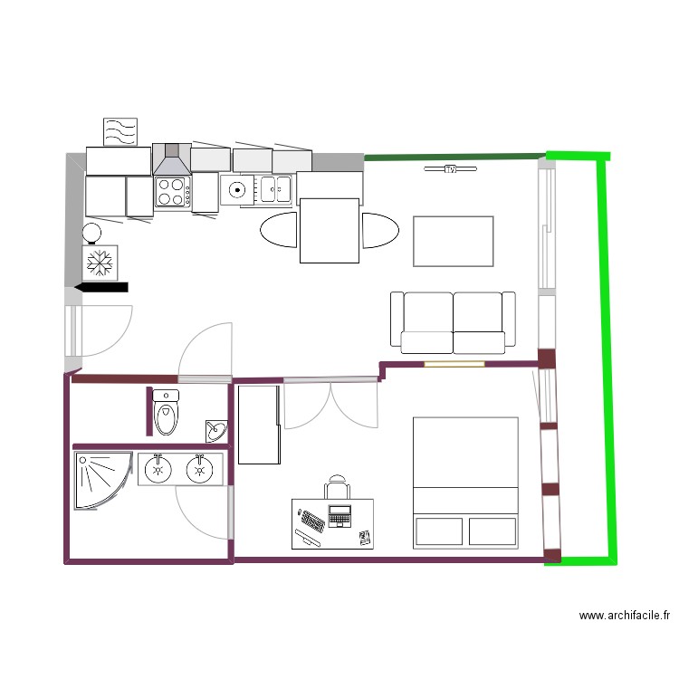 2 eme essai. Plan de 0 pièce et 0 m2