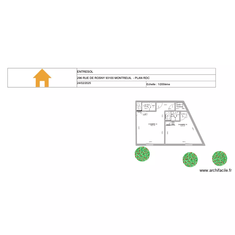 MONTREUIL ROSNY ENTRESOL. Plan de MONTREUIL ROSNY ENTRESOL. Plan de