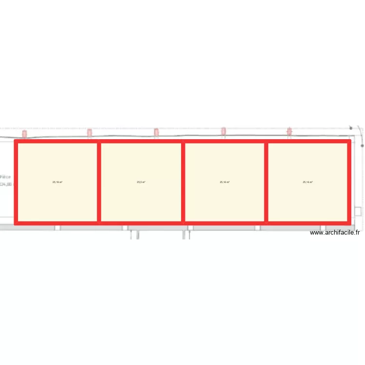 Grange BB. Plan de 8  et 202 m²