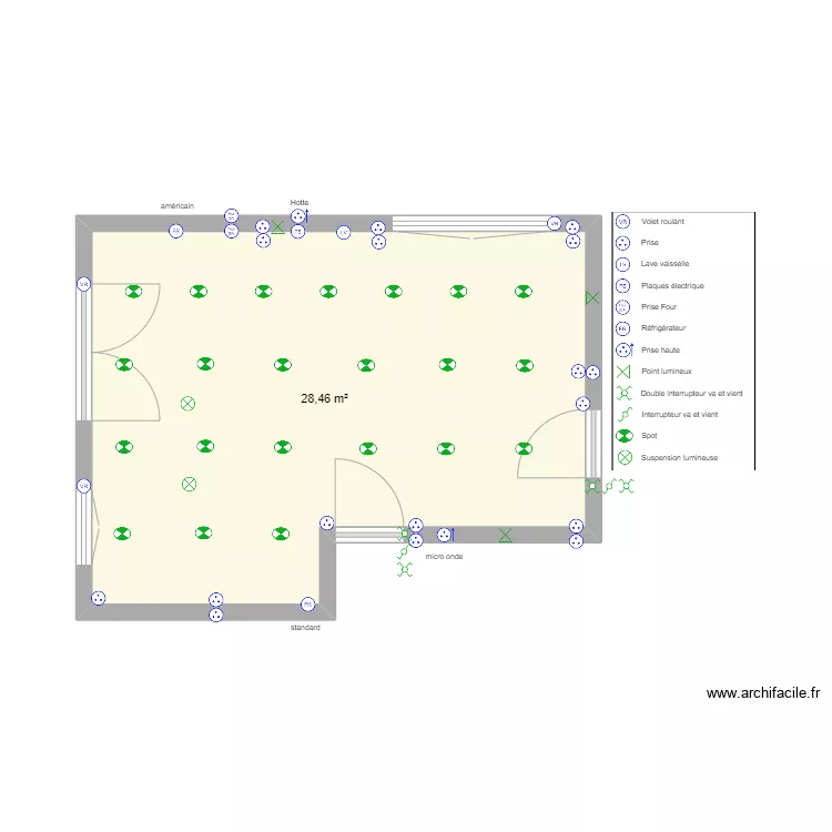 Cuisine Haim Baror. Plan de 