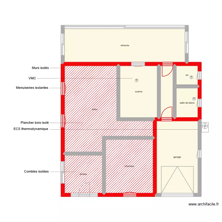 DECKER RDC étape 2. Plan de 9 et 109 m² DECKER RDC étape 2. Plan de 9 et 109 m²