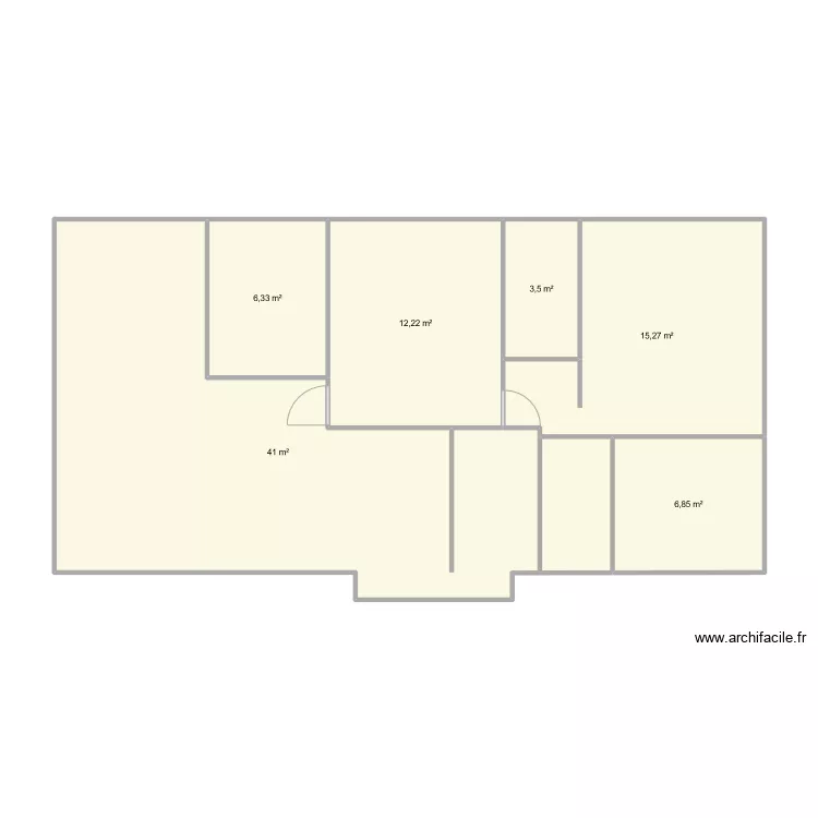 Maison apr&egrave;s. Plan de 
